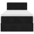 Cadru de pat otoman cu saltea, catifea neagră 90x190cm GartenMobel Dekor