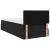 Cadru de pat otoman cu saltea, catifea neagră 100x200cm GartenMobel Dekor