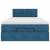 Cadru de pat otoman cu saltea Albastru închis 120x200cm catifea GartenMobel Dekor