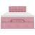 Cadru de pat otoman cu saltea, catifea roz 120x200cm GartenMobel Dekor