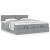 Cadru de pat otoman cu saltele Gri deschis 160x200cm Material GartenMobel Dekor