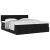 Cadru de pat otoman cu saltele, catifea neagră 160x200cm GartenMobel Dekor
