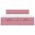 Cadru de pat otoman cu saltele Roz 200x200cm catifea GartenMobel Dekor