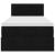 Cadru de pat otoman cu saltea, catifea neagră 80x200 cm GartenMobel Dekor