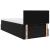 Cadru de pat otoman cu saltea, catifea neagră 90x200 cm GartenMobel Dekor