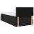 Cadru de pat otoman cu saltea, catifea neagră 80x200 cm GartenMobel Dekor
