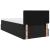 Cadru de pat otoman cu saltea, catifea neagră 90x200 cm GartenMobel Dekor