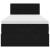 Cadru de pat otoman cu saltea, catifea neagră 100x200cm GartenMobel Dekor