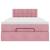 Cadru de pat otoman cu saltea, catifea roz 120x200cm GartenMobel Dekor