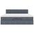 Cadru de pat otoman cu saltea Gri închis 180x200cm catifea GartenMobel Dekor