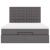 Cadru de pat otoman cu saltea gri 140x200cm piele artificială GartenMobel Dekor