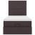 Cadru de pat otoman cu saltea țesătură maro închis 90x200 cm GartenMobel Dekor