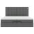 Cadru de pat otoman cu saltele țesătură gri închis 200x200cm GartenMobel Dekor