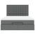 Cadru pat otoman cu saltea țesătură gri închis 140x200 cm GartenMobel Dekor