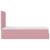 Cadru de pat otoman cu saltele, catifea roz 90x200cm GartenMobel Dekor