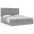 Cadru de pat otoman cu saltele Gri deschis 180x200cm Material GartenMobel Dekor