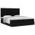 Cadru de pat otoman cu saltele, material negru 180x200cm GartenMobel Dekor