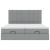 Cadru de pat otoman cu saltele Gri deschis 160x200cm Material GartenMobel Dekor