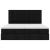 Cadru de pat otoman cu saltele, țesătură neagră 200x200cm GartenMobel Dekor