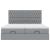 Cadru de pat otoman cu saltele Gri deschis 160x200cm Material GartenMobel Dekor