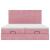 Cadru de pat otoman cu saltele Roz 200x200cm catifea GartenMobel Dekor