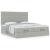 Cadru de pat otoman cu saltele Gri deschis 200x200cm catifea GartenMobel Dekor