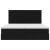 Cadru de pat otoman cu saltele, catifea neagră 200x200cm GartenMobel Dekor