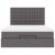 Cadru de pat otoman cu saltea gri 140x190cm piele artificială GartenMobel Dekor