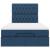 Cadru de pat otoman cu saltea țesătură albastră 120x200cm GartenMobel Dekor