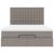 Cadru de pat otoman cu saltea Taupe 140x200cm Material GartenMobel Dekor