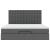 Cadru pat otoman cu saltea țesătură gri închis 160x200 cm GartenMobel Dekor