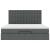 Cadru pat otoman cu saltea țesătură gri închis 180x200 cm GartenMobel Dekor
