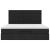 Cadru de pat otoman cu saltea țesătură neagră 180x200cm GartenMobel Dekor