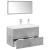 Set mobilier de baie, 3 piese, gri beton, lemn compozit GartenMobel Dekor