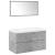 Set mobilier de baie, 3 piese, gri beton, lemn compozit GartenMobel Dekor