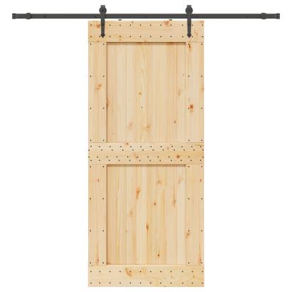 Ușă glisantă cu set feronerie, 100x210 cm, lemn masiv de pin GartenMobel Dekor