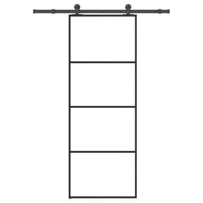 Ușă glisantă cu set feronerie, 76x205 cm, sticlă ESG/aluminiu GartenMobel Dekor