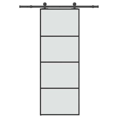 Ușă glisantă cu set feronerie, 76x205 cm, sticlă ESG/aluminiu GartenMobel Dekor