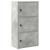 Bibliotecă, gri beton, 40x24x77 cm, lemn prelucrat GartenMobel Dekor