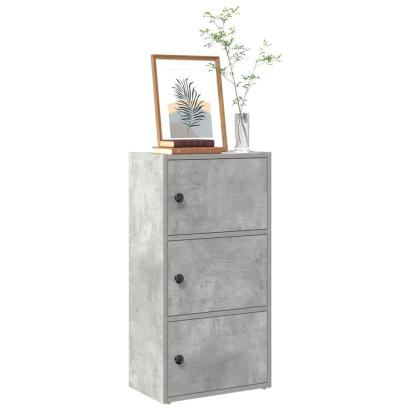Bibliotecă, gri beton, 40x24x77 cm, lemn prelucrat GartenMobel Dekor