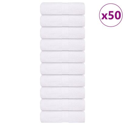 Provee de spălat 50 buc alb 15x21 cm 360 g/m² 100% bumbac GartenMobel Dekor