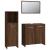 Set mobilier de baie, 3 piese, stejar maro, lemn prelucrat GartenMobel Dekor
