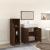 Set mobilier de baie, 3 piese, stejar maro, lemn prelucrat GartenMobel Dekor