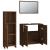 Set mobilier de baie, 3 piese, stejar maro, lemn prelucrat GartenMobel Dekor