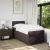 Pat box spring cu saltea, maro închis, 90x200 cm, textil GartenMobel Dekor