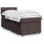 Pat box spring cu saltea, maro închis, 90x200 cm, textil GartenMobel Dekor