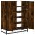 Pantofar, stejar fumuriu, 75x38x97,5 cm, lemn prelucrat/metal GartenMobel Dekor