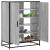 Pantofar, sonoma gri, 75x38x97,5 cm, lemn prelucrat/metal GartenMobel Dekor