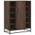 Pantofar, stejar maro, 75x38x97,5 cm, lemn prelucrat/metal GartenMobel Dekor