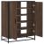 Pantofar, stejar maro, 75x38x97,5 cm, lemn prelucrat/metal GartenMobel Dekor